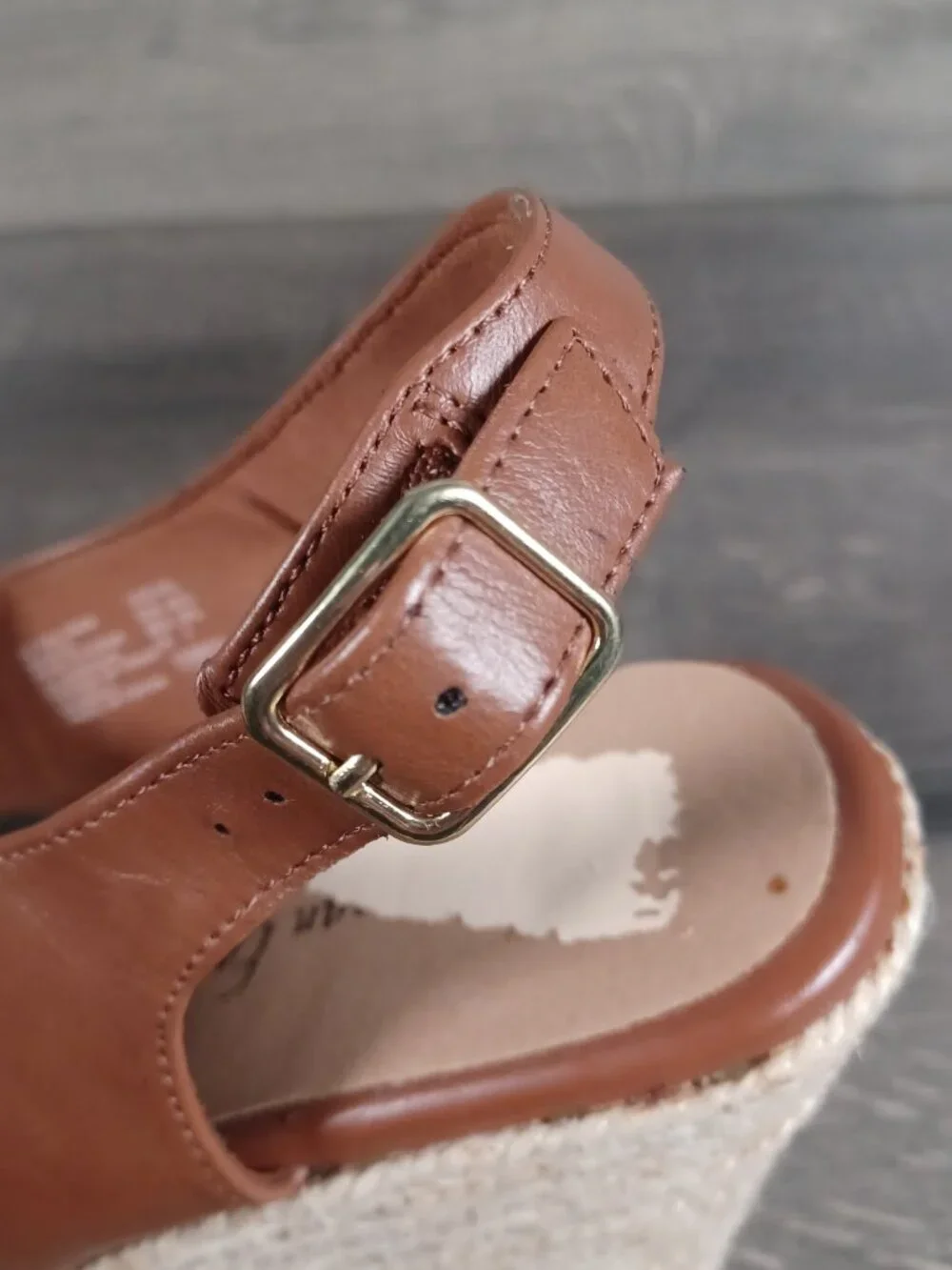 American Eagle Women's Size 8.5 Brown Wedge Heels With Buckles